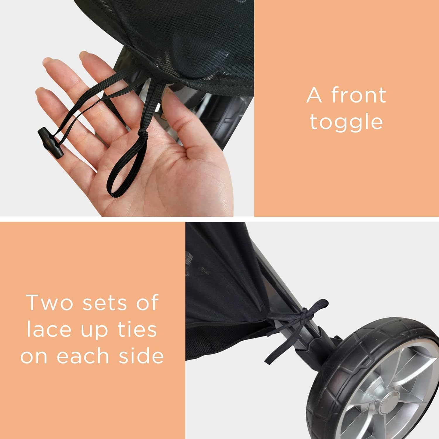 Amazing Baby Stroller Sun Shade Cover | Stroller Shade Extender for Sun | Canopy Extender with Full Coverage | Universal Baby Sunshade Accessories for Summer | Bug Net Protection Cover Attachment for Outdoor - Image 5