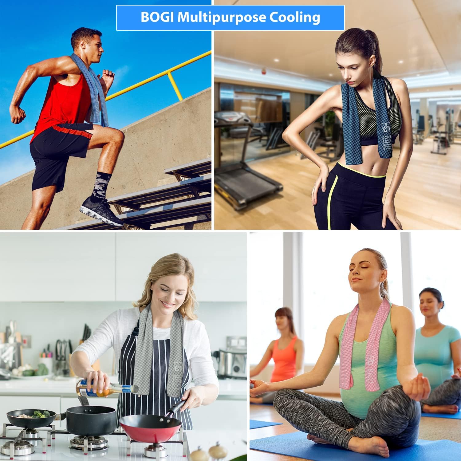 Awesome BOGI Cooling Towels for Neck and Face, Soft Breathable Cool Towel for Instant Cooling Stay Cool for Yoga, Sport, Gym, Camping, Running & More Activities - Image 9