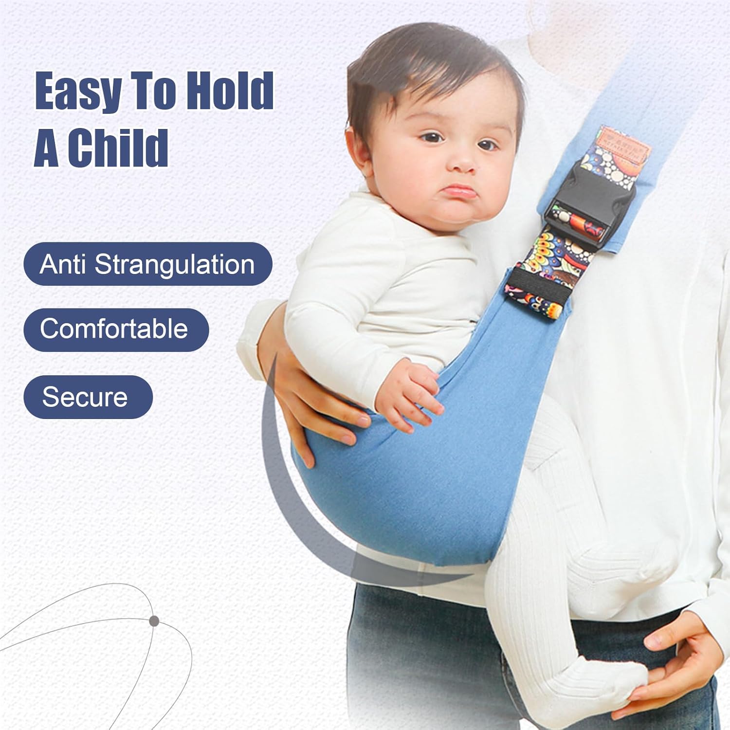 Amazing Baby Sling Carrier,Baby Sling,Toddler Carrier,Adjustable and Non-Slip Hip Seat Carriers Carrying 10-30 lbs(Square) - Image 2