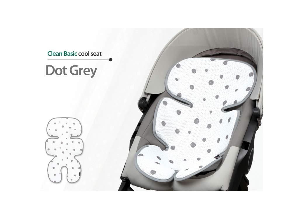 Amazing Manito Clean Basic 3D Mesh Seat Pad/Seat Liner for Stroller and Car Seat (Dot Grey) - Image 2
