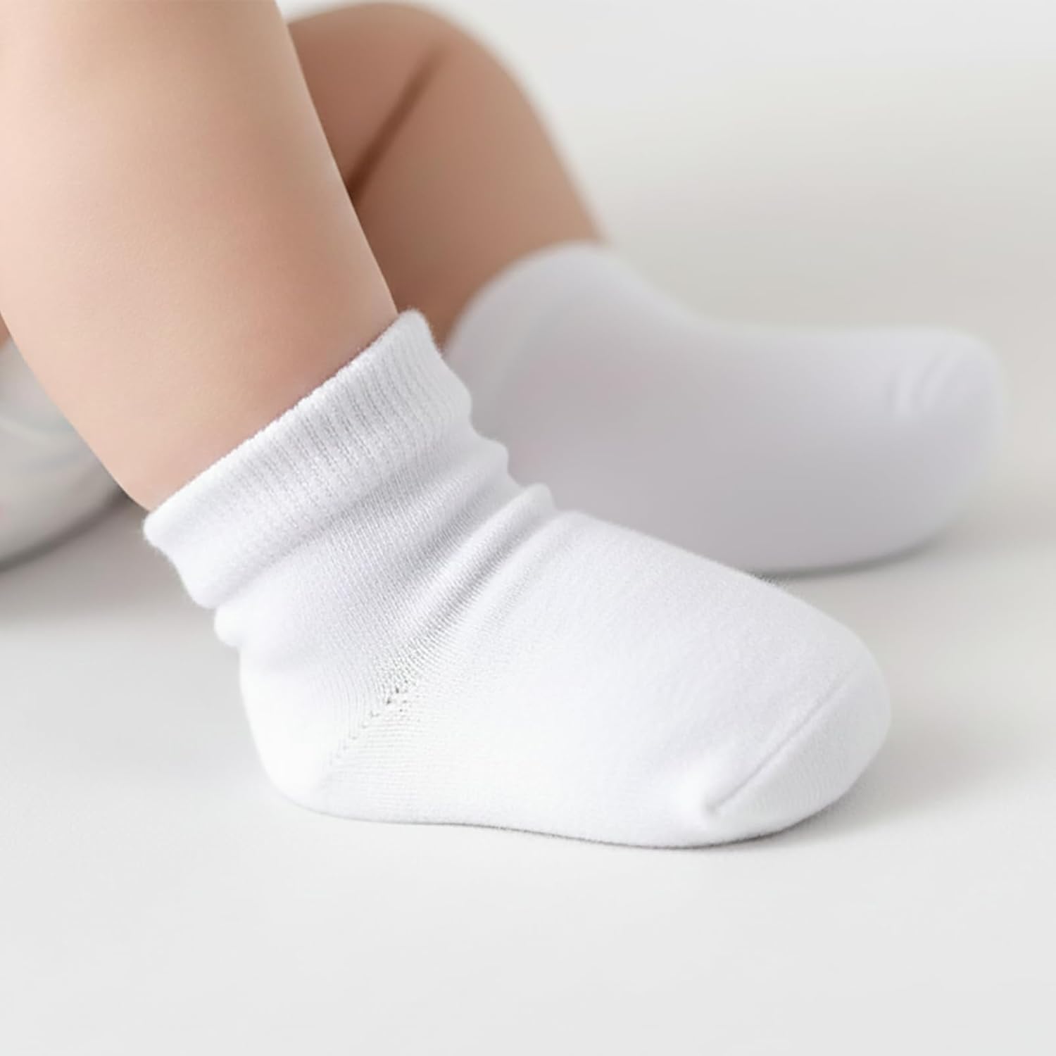 AmazingIReview Baby Crew Socks 12-Pack,Newborn Baby Boys Girls Socks 0-3/3-6 Months,No Polyester,Soft Skin-Friendly,Combed Cotton - Image 3