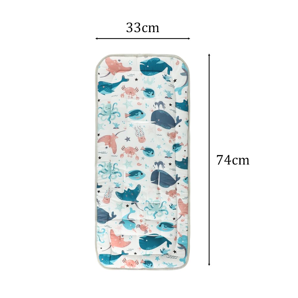 AmazingIReview Stroller Seat Liner Breathable Cotton Stroller Cushion Universal Baby Pushchair Seat Liner Pram Insert Pad for Stroller Car Seat Jogger Buggy High Chair - Image 7