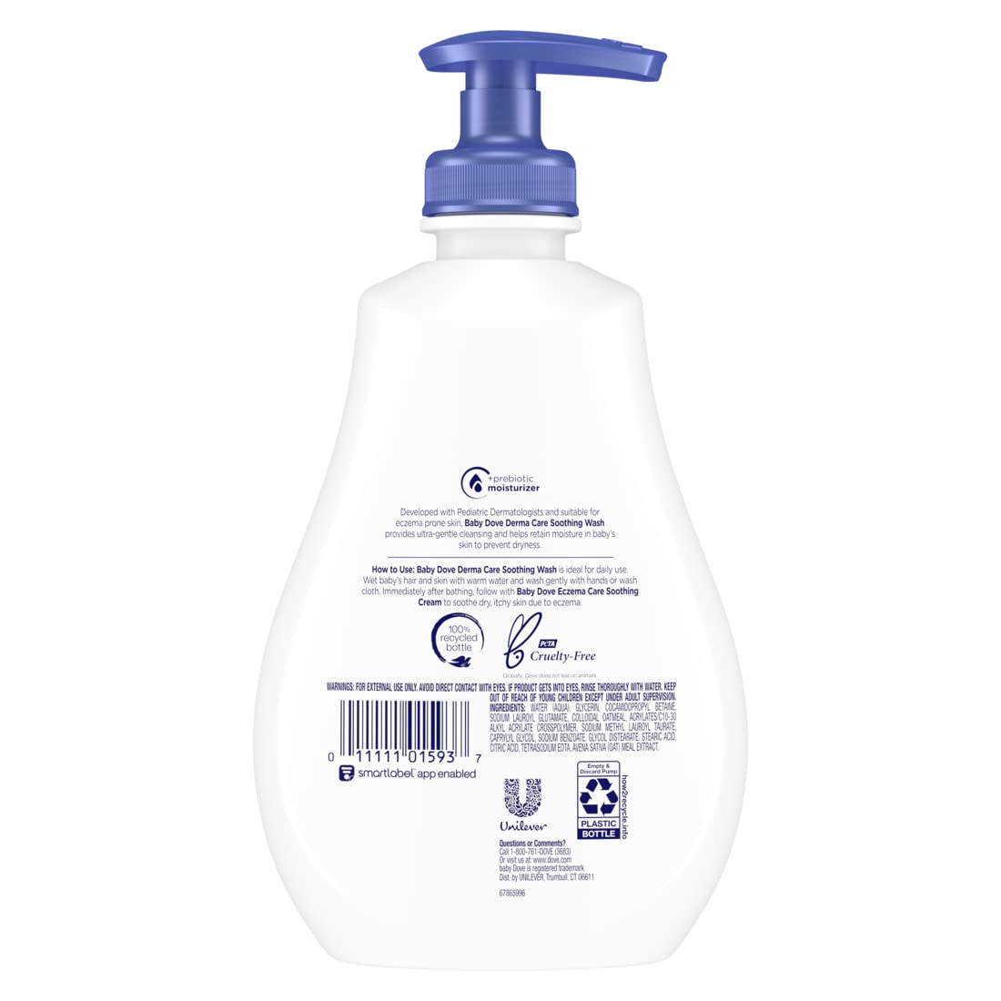Amazing Baby Dove Derma Care Soothing Wash Skin Care with Colloidal Oatmeal Suitable for eczema prone skin 13 oz - Image 2