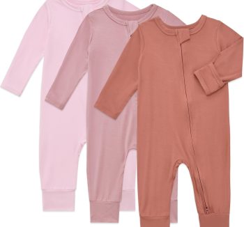 Top|Great|Best Aablexema Baby Footless Pajamas Rayon 3pcs Unisex Infant Zipper Romper with Mitten Cuffs Sleep Play PJs - Smartbabygear.online