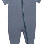 GUISBY Rayon Made from Bamboo Baby Pajamas, Summer Short Sleeve Footless Rompers, 2 Way Zipper Sleeper