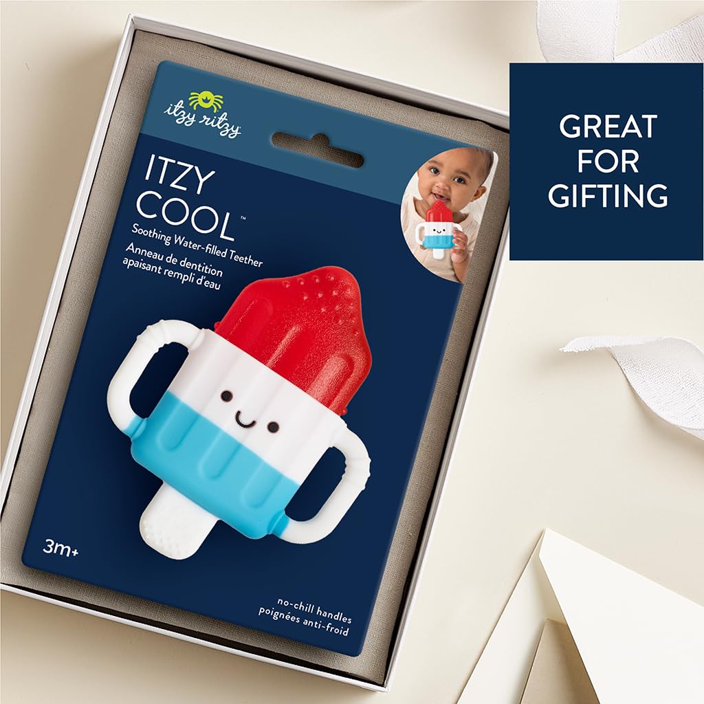Amazing Itzy Ritzy Cold Teether - Itzy Cool Teether with Handles & Removable, Textured Teething Toy (Hero Pop) - Image 6