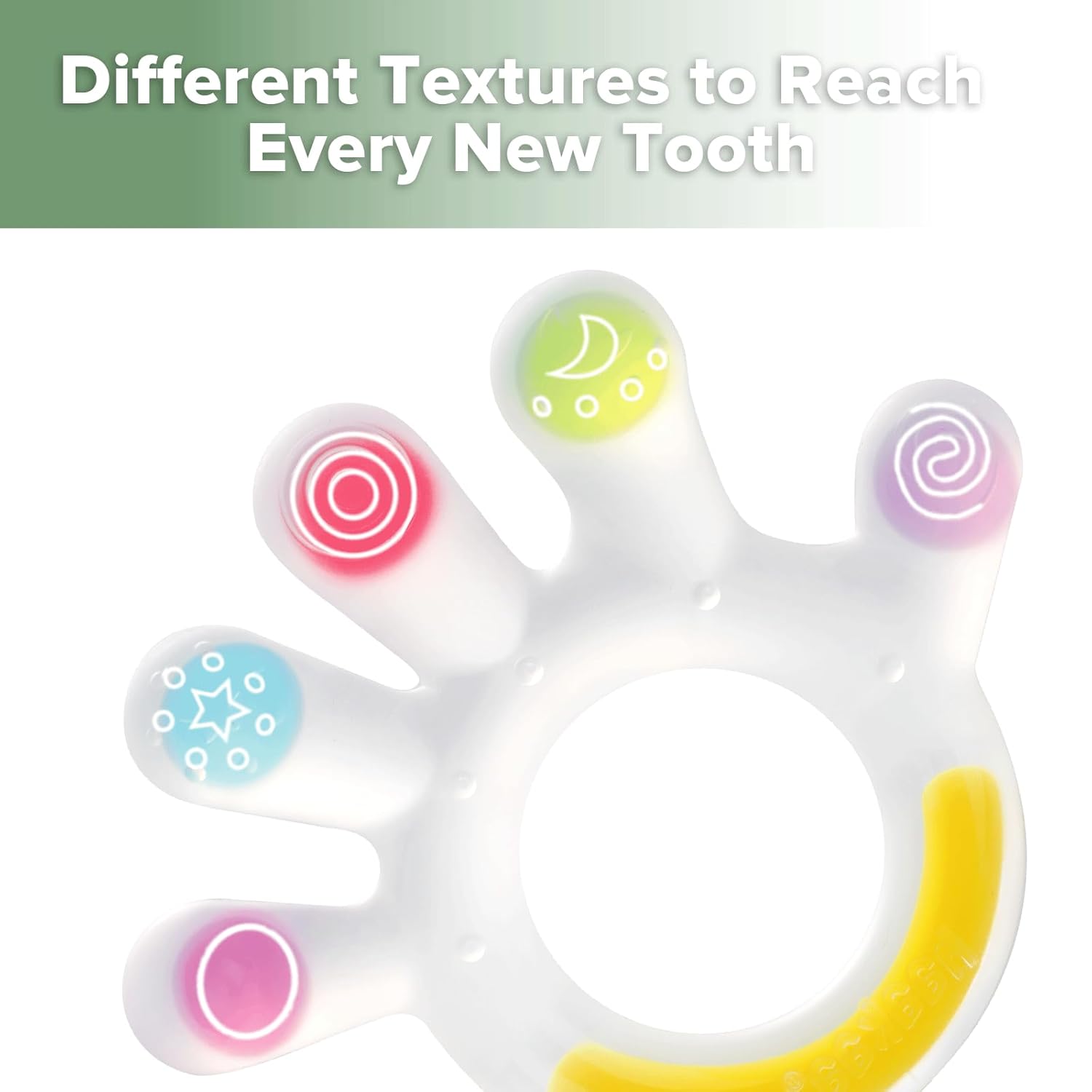 Awesome Haakaa Palm Teether - Soft Silicone Baby Soothing Teether Pacifier - Frozen Teething Toy for 3M+ Babies - BPA Free (1 Pack) - Image 3