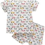 Zanie Kids Baby Toddler Pajamas for Girl and Boy Sleepwear Summer Pja Homewear Cotton