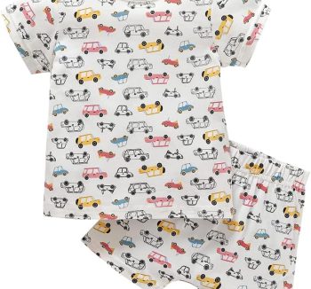 Zanie Kids Baby Toddler Pajamas for Girl and Boy Sleepwear Summer Pja Homewear Cotton