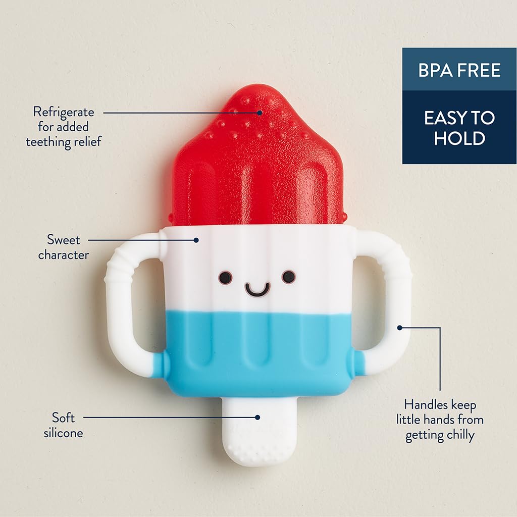 Amazing Itzy Ritzy Cold Teether - Itzy Cool Teether with Handles & Removable, Textured Teething Toy (Hero Pop) - Image 3