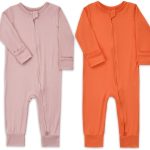 Aablexema Baby Footless Pajamas Zipper with Mitten, Rayon from Bamboo, Infant Long Sleeve Romper Pjs