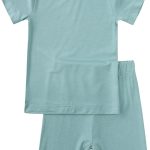 Aablexema Baby Short Summer Pajamas - Toddler Cool Jammies Pjs Rayon from Bamboo,2pcs Kids Sleepwear Set for Boys Girls