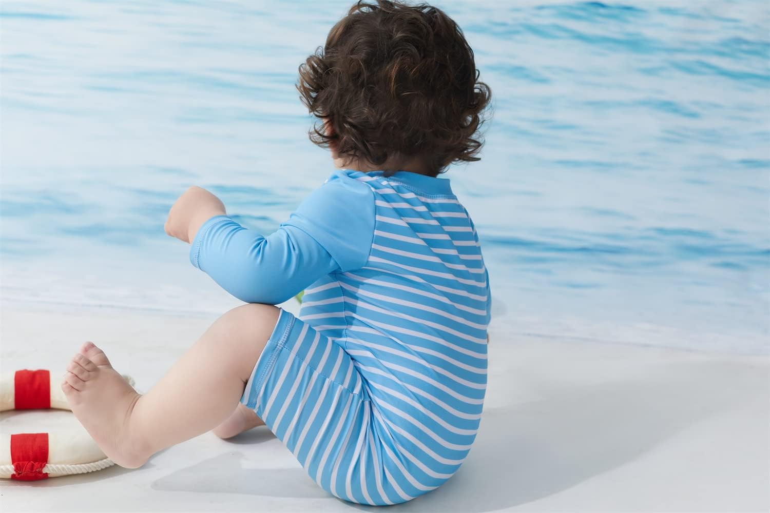 Top UMELOK Baby Boys' Swimsuit Full Zip UPF 50+ Sun Protection Swimwear - Image 4