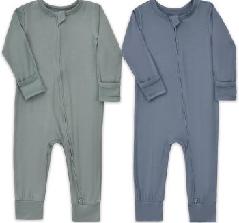 Top|Great|Best Aablexema Baby Footless Pajamas Zipper with Mitten, Rayon from Bamboo, Infant Long Sleeve Romper Pjs - Smartbabygear.online