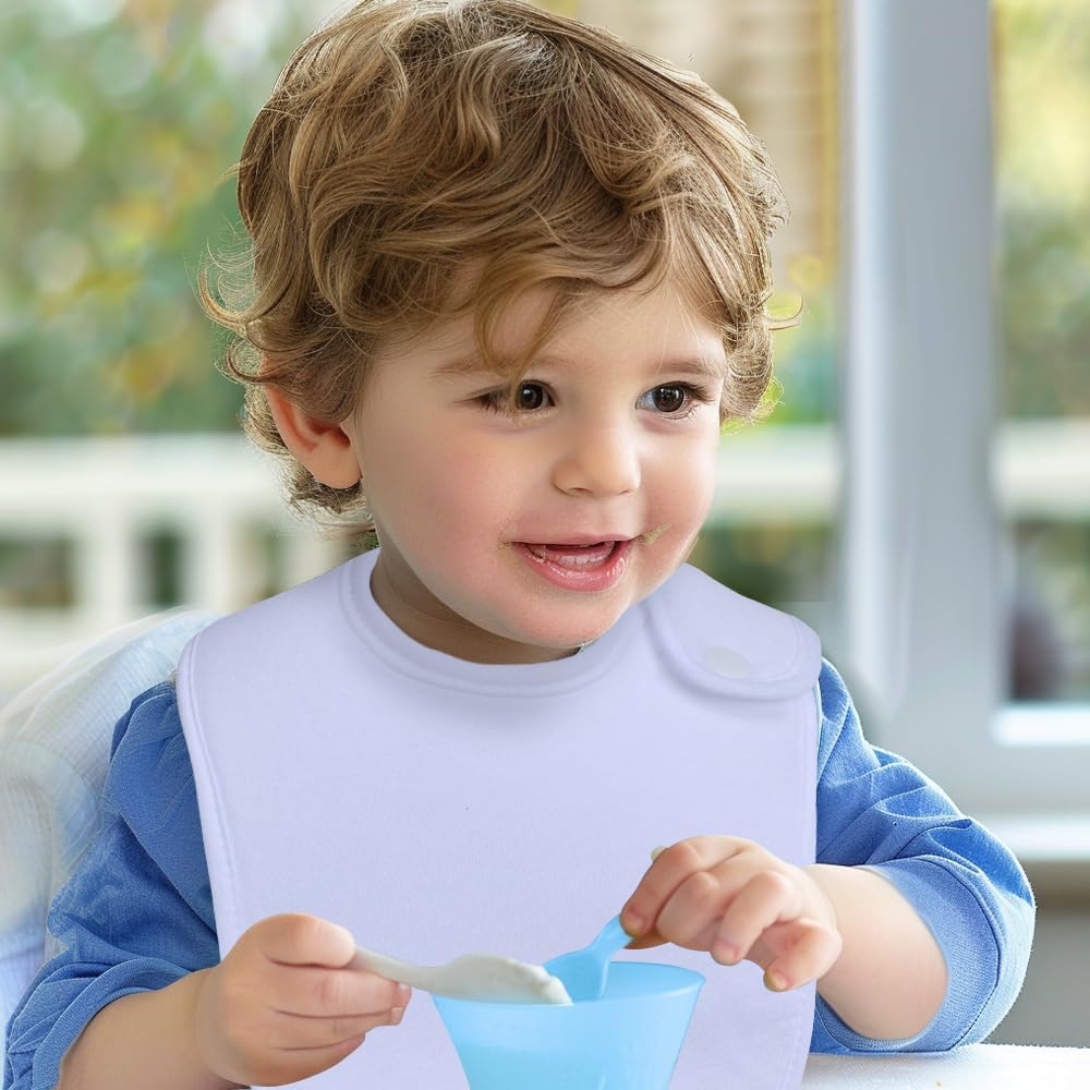 Amazing 8 Pack Baby Bibs Unisex Adjustable with Snaps Ultra Soft Absorbent Drooling Teething for Boys and Girls - Image 6