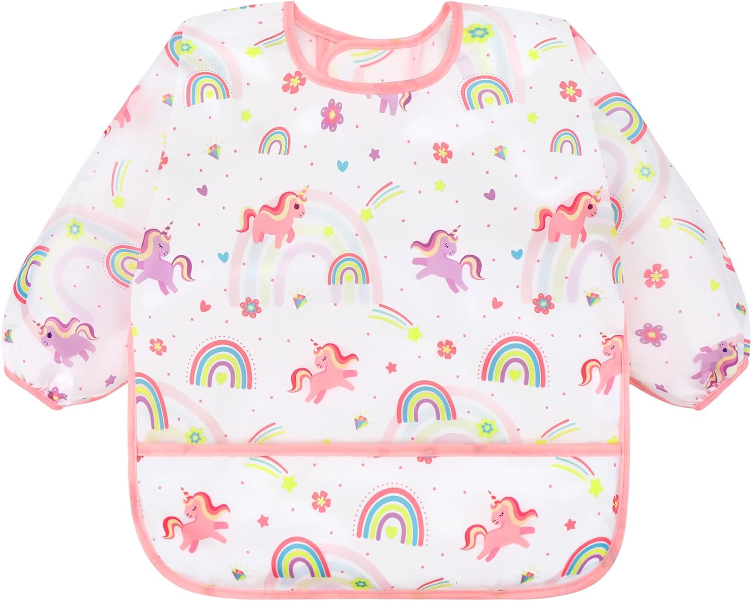 Amazing Accmor 4 Pack Long Sleeve Bibs, Baby Smock Waterproof Sleeved Bib Smock for Baby Toddler 6-36 Months - Image 8