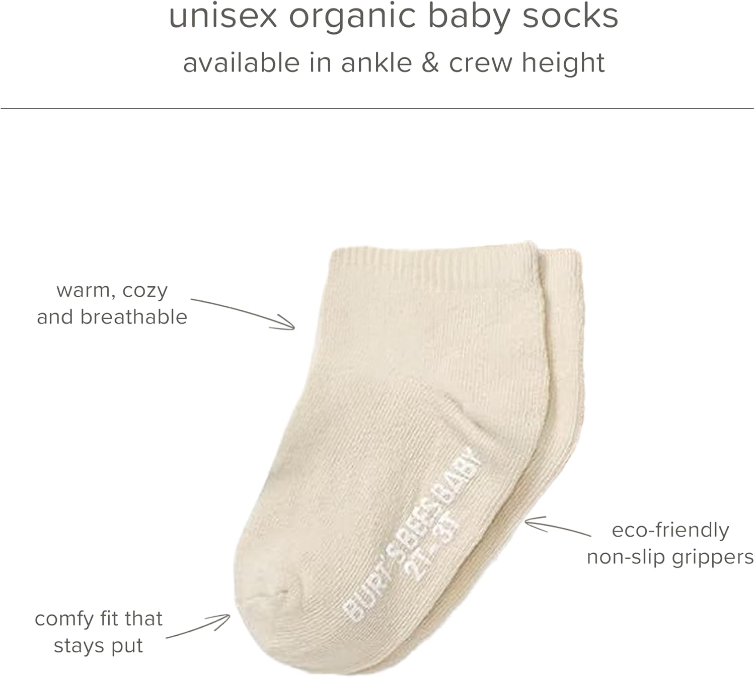 AmazingIReview Burt's Bees Baby Baby Girls' Ankle Socks with Non-Slip Grips (6-Pack) - Image 3