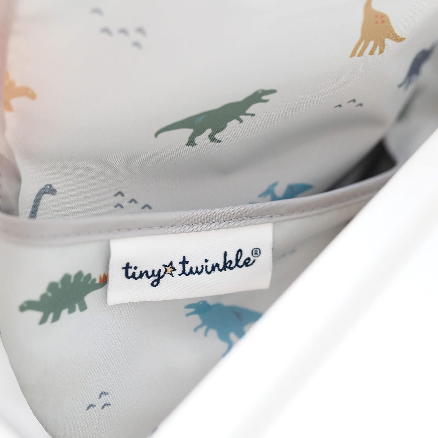 Top Tiny Twinkle Mess Proof Baby Bib for Boys | Waterproof Toddler Bib for Eating | Baby Apron for Feeding, Machine Washable | Perfect Shower Gift (Dinosaur, 6–24M) - Image 5