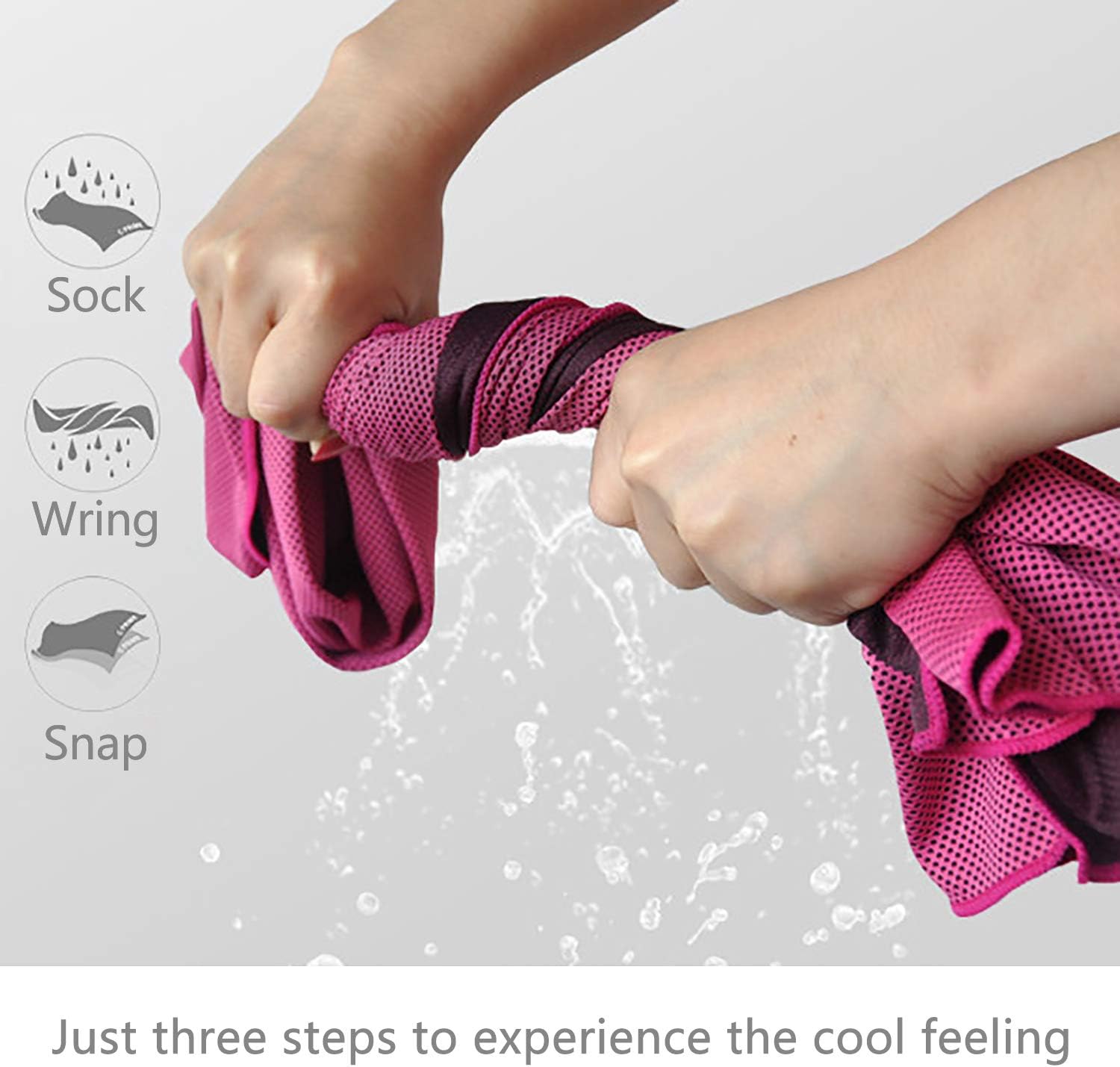 Top Features 4 Packs Cooling Towel (40"x 12"), Ice Towel, Microfiber, Soft Breathable Chilly Towel Stay Cool for Yoga, Sport, Gym, Workout, Camping, Fitness, Running, Workout & More Activities (Multicolor) - Image 2
