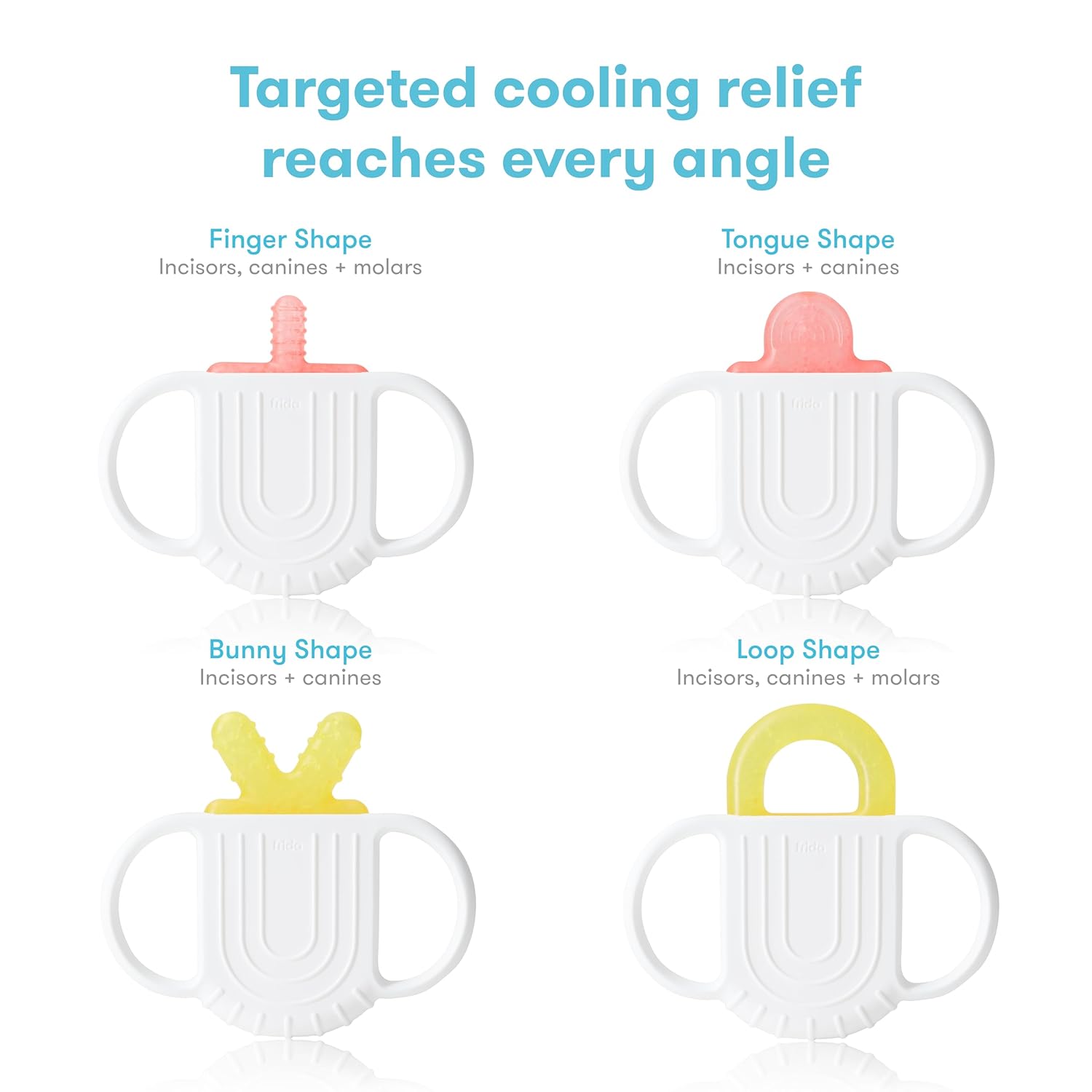 Review Frida Baby Silicone Teething Toys, 4-in-1 Teether for Babies & Infants, Teething Relief for 0-18 Months, Not-Too-Cold-to-Hold Baby Teether, BPA-Free - Image 5