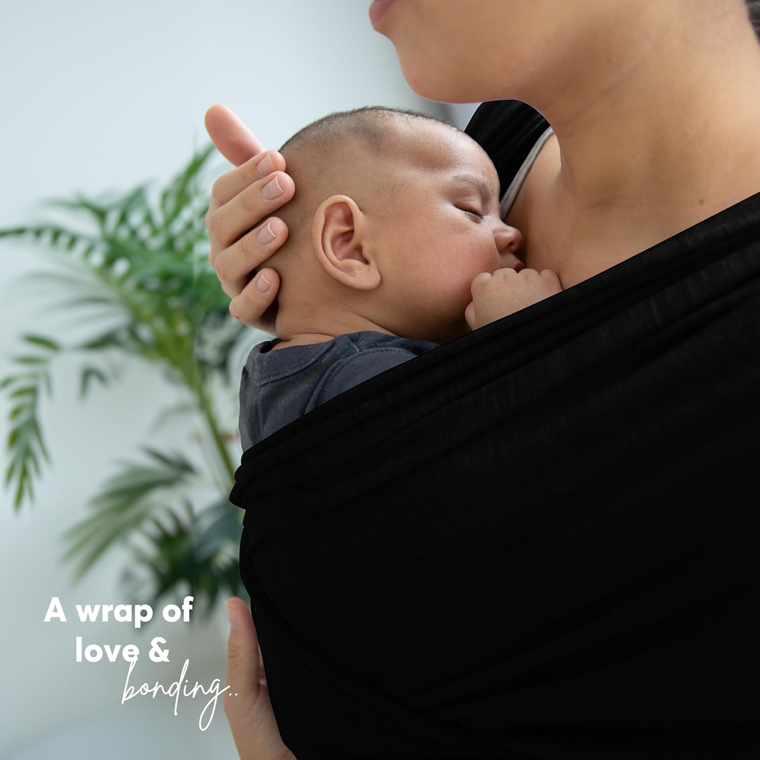 Amazing ELDOMA Black Baby Wrap Carrier - Lightweight, Breathable Baby Sling, Hands Free Baby Carrier Sling, Baby Carriers from Newborn to Toddler, (7-35 lbs / 3-15kg) - Image 7