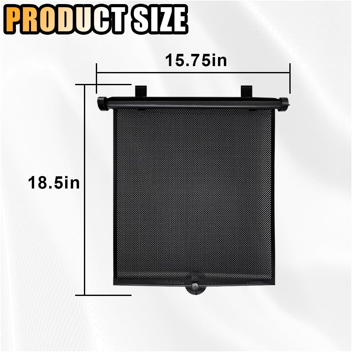 Amazing 2PCS Car Window Shades for Baby, 18"×15" Retractable Car Shades for Side Window with Suction Cups, Blocks Heat and UV Rays Glare Protection, Baby Auto Accessories for Cars House Office Window - Image 2