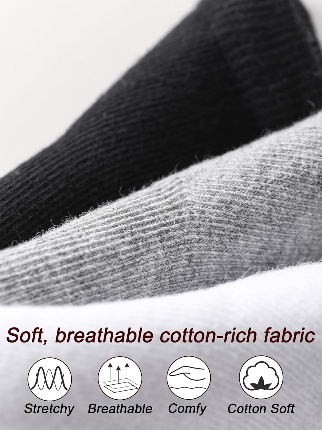 AmazingIReview Baby Crew Socks 12-Pack,Newborn Baby Boys Girls Socks 0-3/3-6 Months,No Polyester,Soft Skin-Friendly,Combed Cotton - Image 5