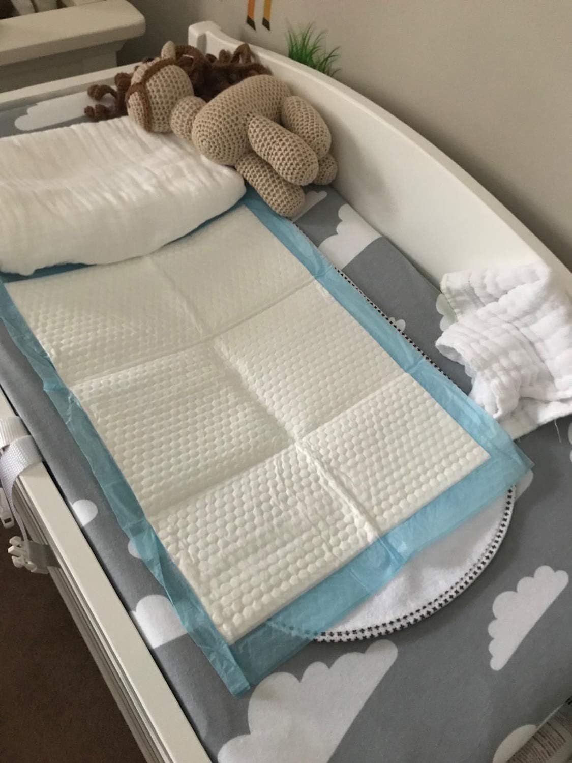 Top Organic Cotton Baby Disposable Changing Pad, 100 Count Ultra Absorbent & Waterproof Super Soft, Quilted Underpads for Baby Diaper Table & Travel 13X18 inch- Extra Thick - Image 7