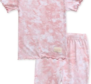 VAENAIT BABY Infant Toddler Kids Junior Soft Bamboo Pajamas Tie Dye Short Summer Pjs 2pcs Set 6M-12Y