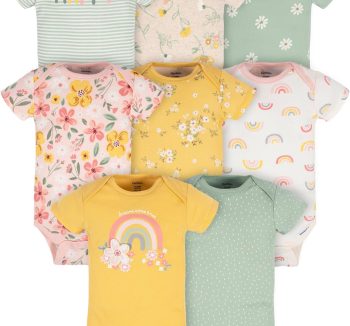 Top|Great|Best Gerber Baby Girls' 8-pack Short Sleeve Onesies Bodysuits - Smartbabygear.online