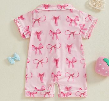 Balaflyie Newborn Summer Pajamas Baby Boy Girl Button Down Romper Cute Infant Sleepwear One-Piece Pjs