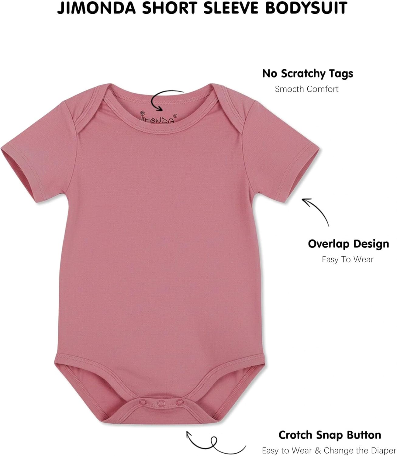 AmazingIReview Jimonda Baby Boys Girls Rayon From Bamboo Bodysuit Short Sleeve One Piece Rompers Soft Outfits Infant Newborn Clothes 0-24M - Image 6