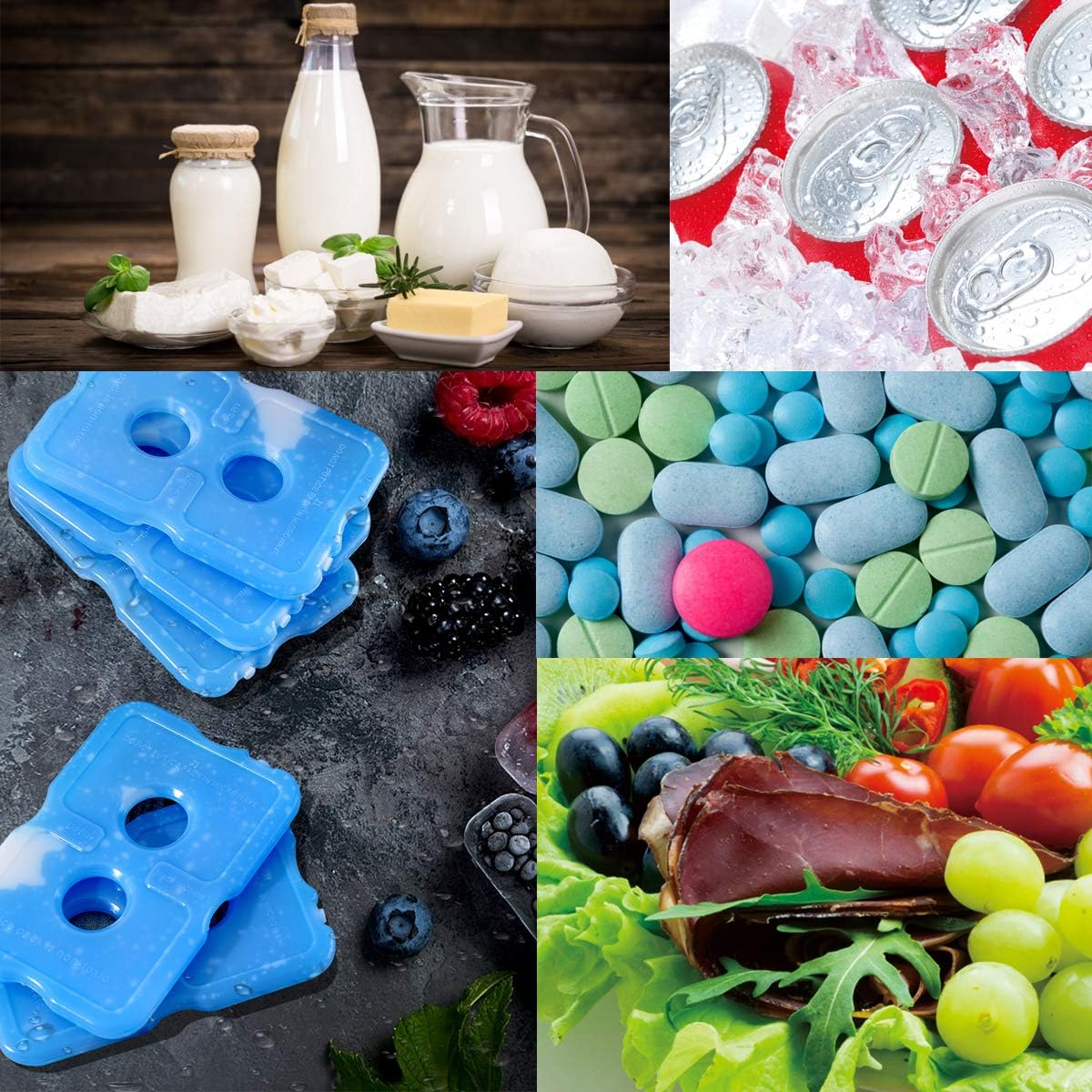 Amazing Cold Ice Pack Brick Reusable Long Lasting Cool Slim Thin Freezer Pack Cooler for Lunch Boxes Bag - Image 7