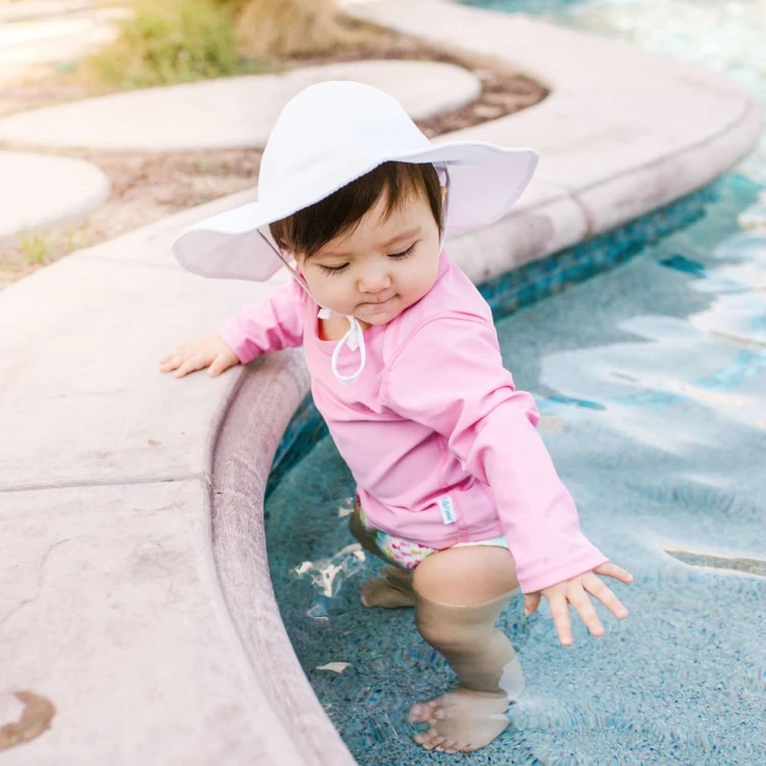 Amazing Green Sprouts Baby Girls Brim Sun Protection Hat - Image 7