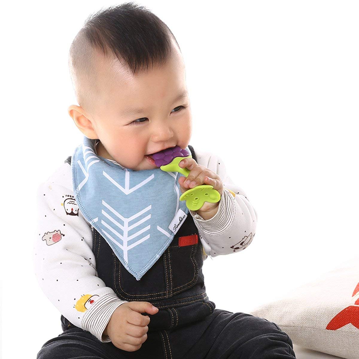 Top Teething Toys (5 Pack) - Tinabless Infant Teething Keys Set, BPA-Free, Natural Organic Freezer Safe for Infants and Toddlers, Silicone Baby Teethers - Image 9