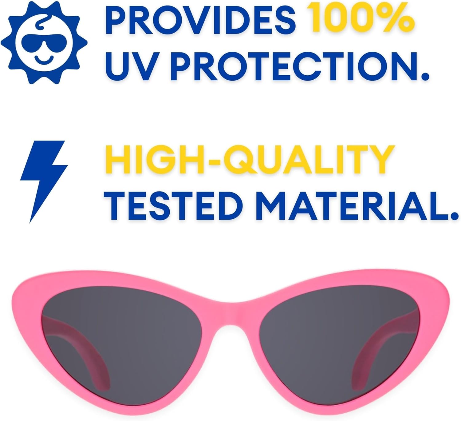 Awesome Babiators Children’s Cat-Eye Shaped UV Sunglasses - Bendable, Flexible, Durable, Baby Safe | Multiple Sizes - Image 3