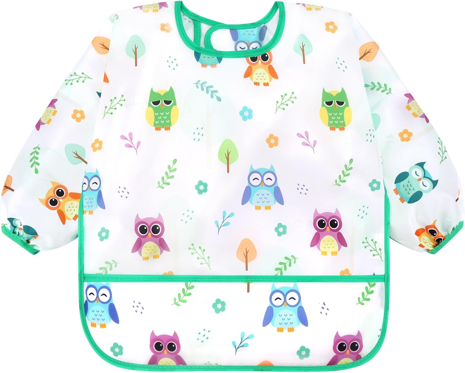 Amazing Accmor 4 Pack Long Sleeve Bibs, Baby Smock Waterproof Sleeved Bib Smock for Baby Toddler 6-36 Months - Image 9
