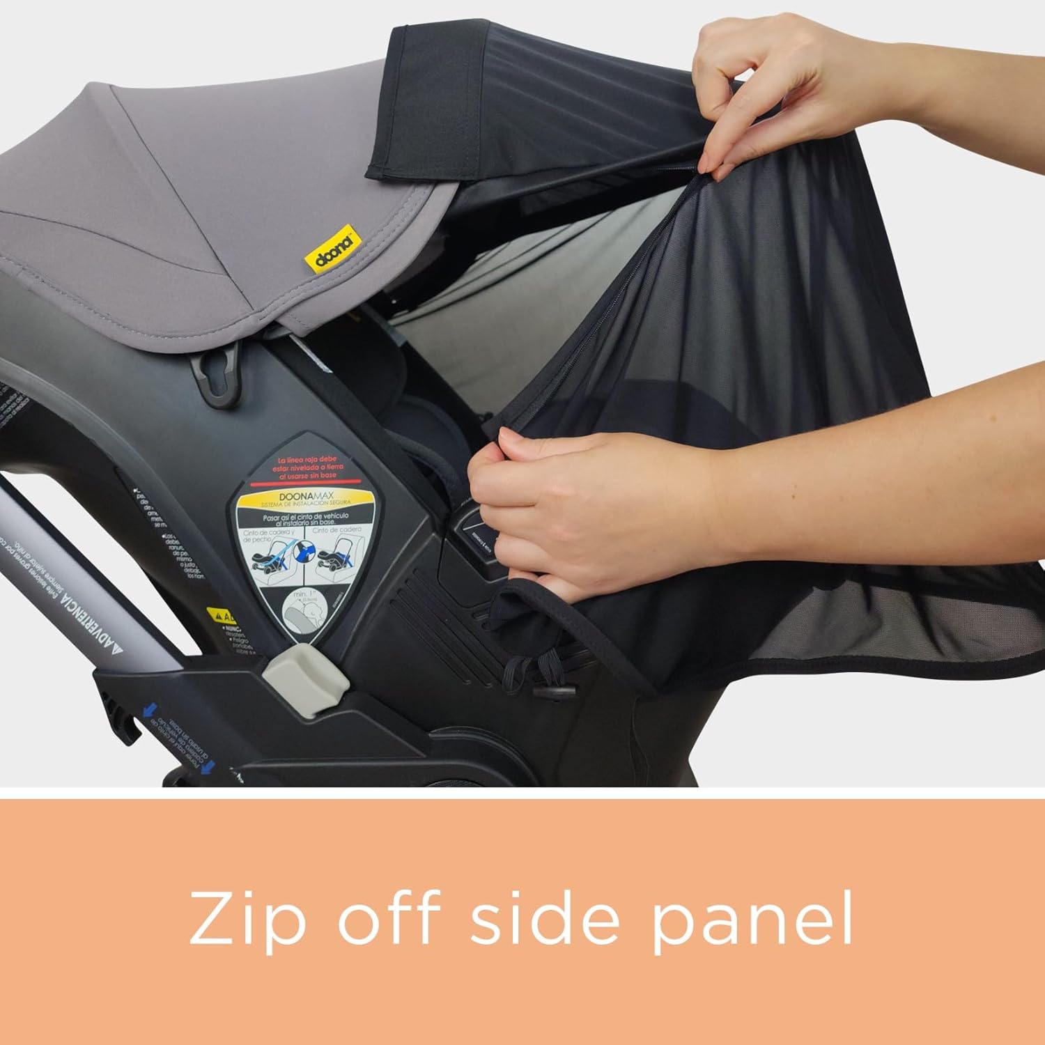 New Doona Sunshade Extension | Doona Accessories Stroller for Summer | Car Seat Cover Attachment for Sun Protection | Carseat Canopy for Baby Sun Shade Extender | Also Compatible with Carseat - Image 4