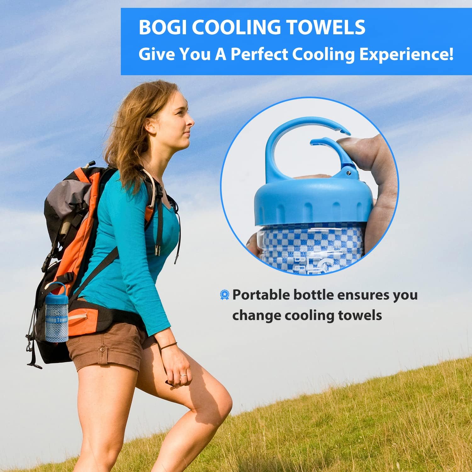 Awesome BOGI Cooling Towels for Neck and Face, Soft Breathable Cool Towel for Instant Cooling Stay Cool for Yoga, Sport, Gym, Camping, Running & More Activities - Image 8