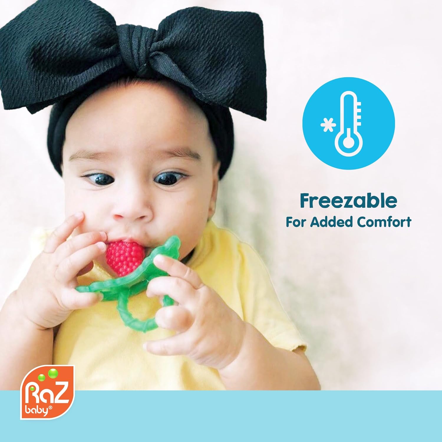 Review RaZbaby RaZberry Silicone Teether Pacifier – Teething Relief for Infants, Food-Grade, BPA-Free, Hands-Free, Natural Berrybumps Fruit Texture for Sensory Development, Freezable, 2-Pack - Red & Blue - Image 7