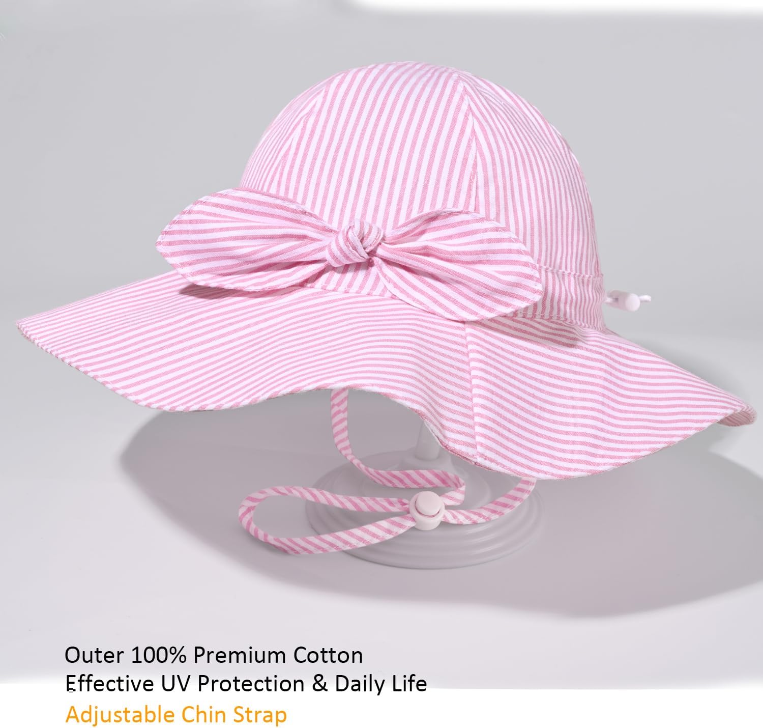 Top Features Baby Girl Sun Hat Summer Foldable Beach Hats with UPF50+ Sun Protection Wide Brim Toddler Bucket Hat Cap - Image 4