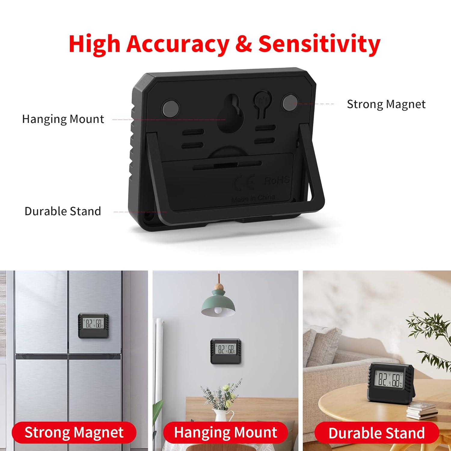 Awesome Indoor Thermometer Hygrometer for Home, Room Thermometer Humidity Meter with Accurate Temperature Humidity Sensor for Greenhouse Baby Room Office - Image 5