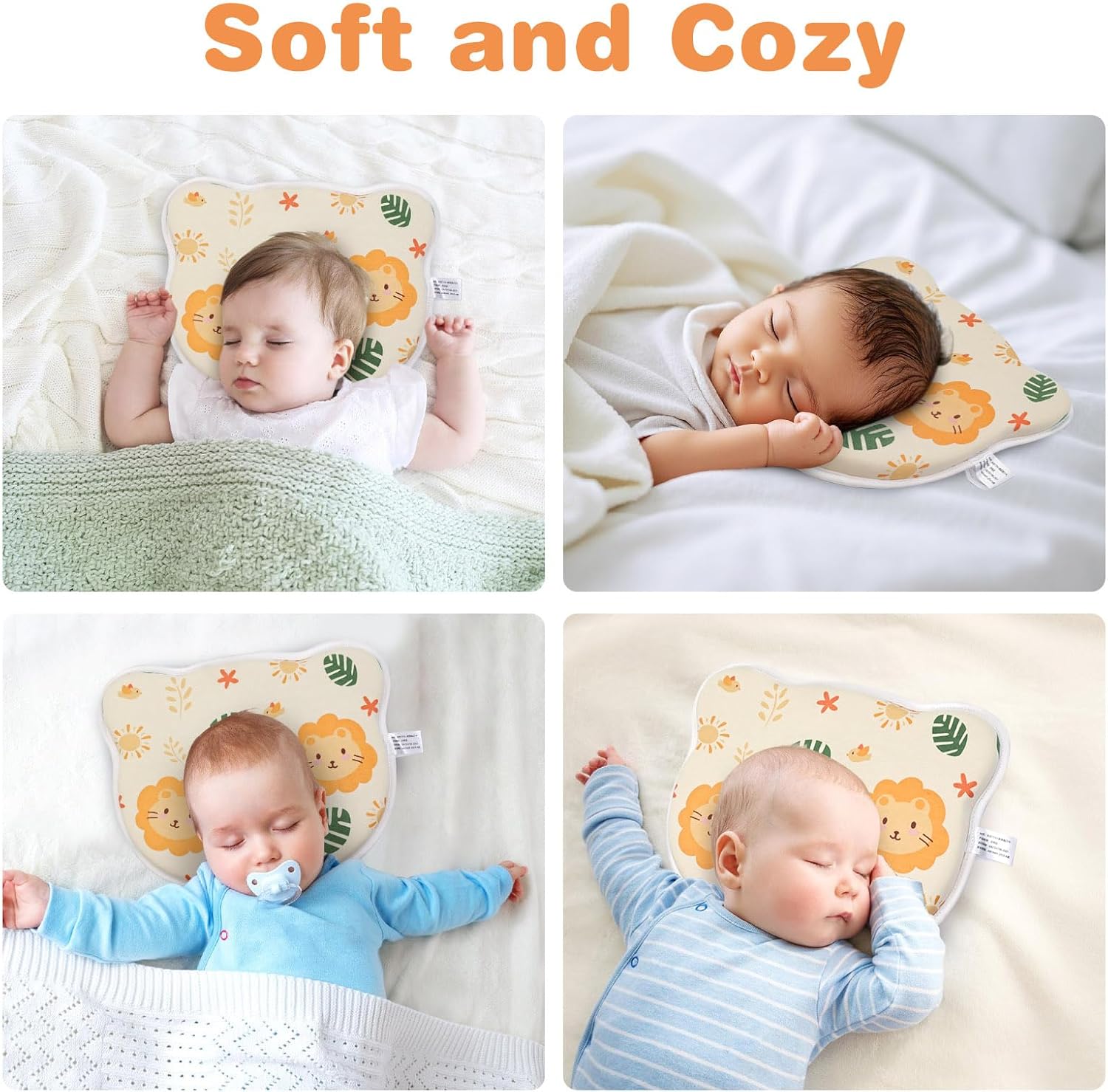 Top Memory Foam Pillow, Skin-Friendly & Breathable, Soft & Cosy, Easy Clean & Machine Washerable, Ideal for Perfect Head Shape, Infants Nursing Pillow for Boys & Girls (Pink) - Image 3