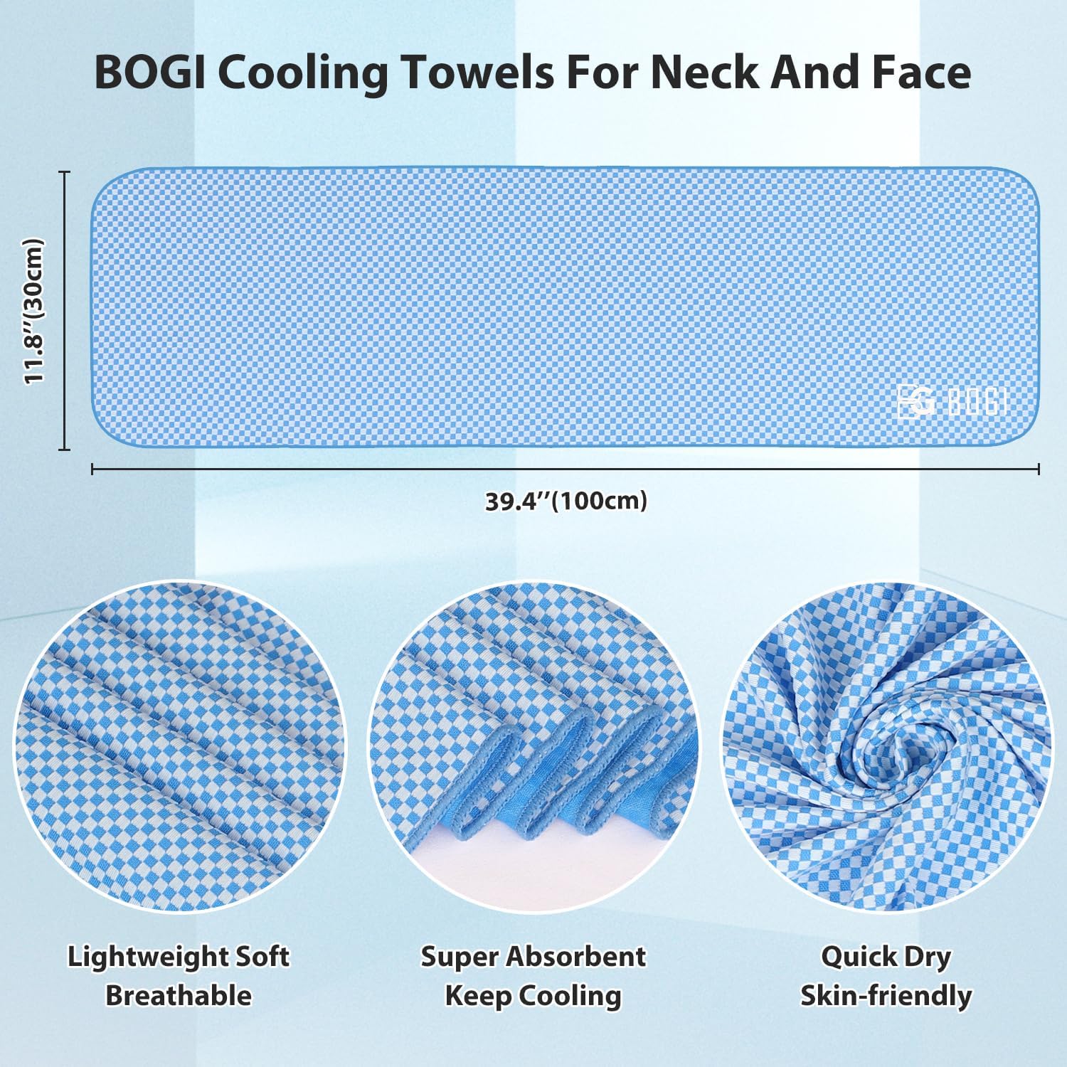 Awesome BOGI Cooling Towels for Neck and Face, Soft Breathable Cool Towel for Instant Cooling Stay Cool for Yoga, Sport, Gym, Camping, Running & More Activities - Image 2