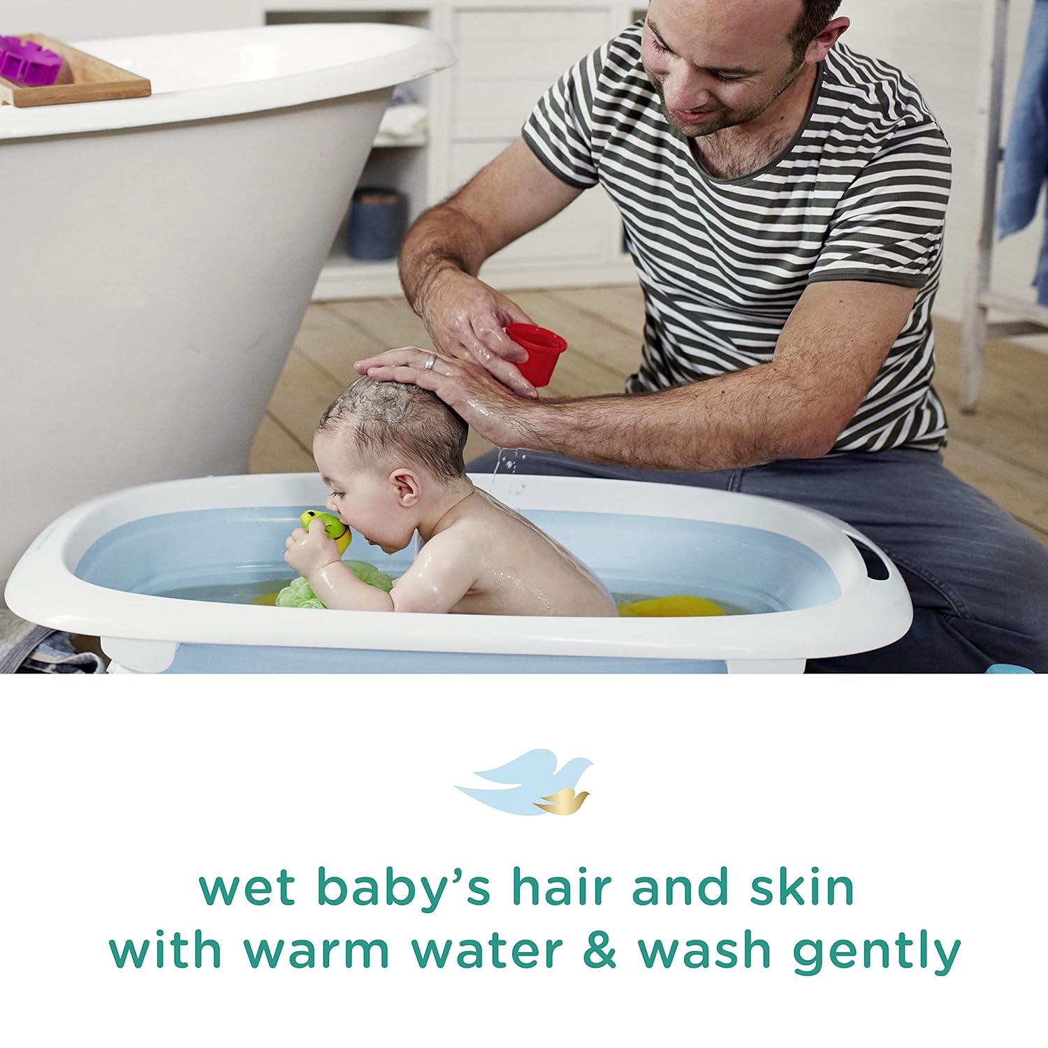 Amazing Baby Dove Sensitive Skin Care Baby Wash Fragrance Free Moisture For Baby Bath Time Fragrance Free and Hypoallergenic, Washes Away Bacteria 20 oz - Image 3