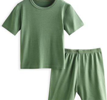 Yoofoss Toddler Pajamas Rayon Made from Bamboo Short Sleeve Baby Clothes Boys and Girls Kids Pajamas Set Pjs Soft Cool