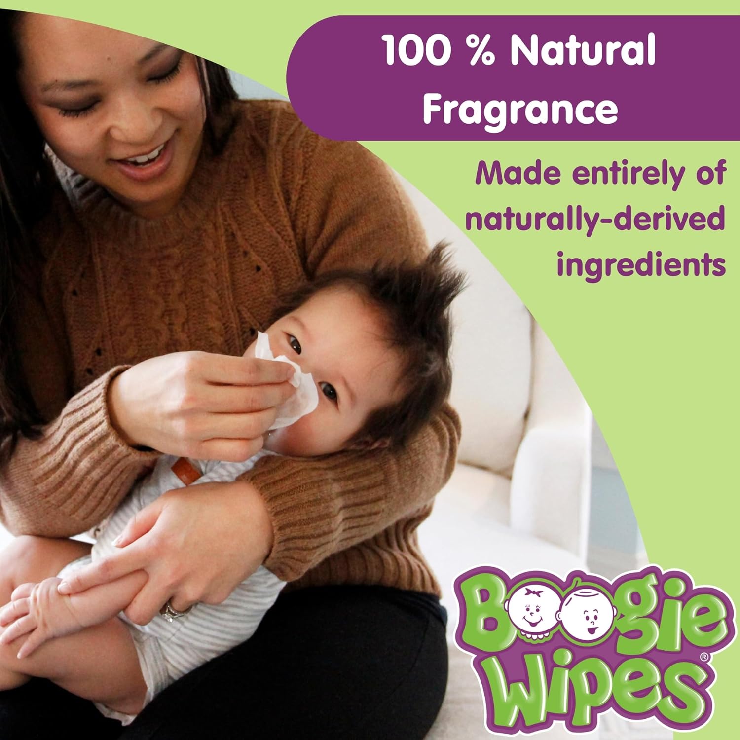 Amazing Baby Saline Wipes by Boogie for Face, Hand, Body & Nose, Made with Vitamin E, Aloe, Chamomile and Natural Saline, Fresh Scent, 45 Count - Image 6