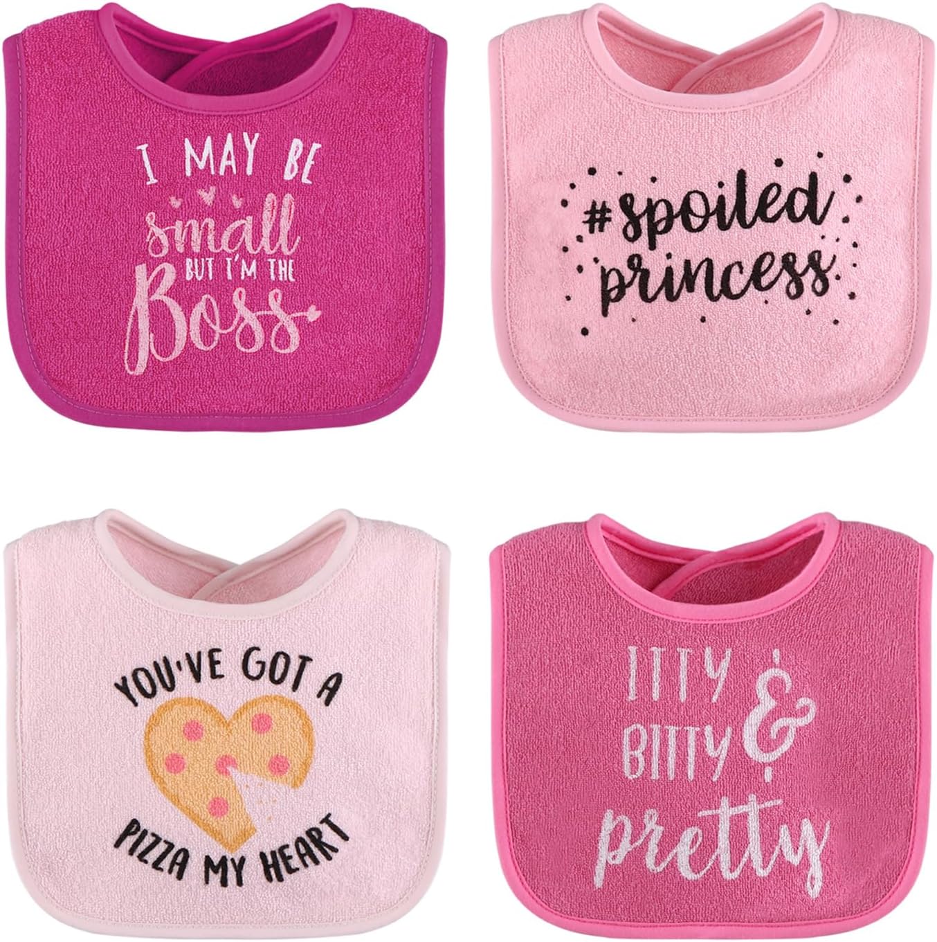 Amazing The Peanutshell Baby Girl Terry Bib Set of 8-100% Cotton, Soft, Absorbent Baby Bibs, Toddler Girl Set, Newborn & Infant Bib - Pink - Image 5