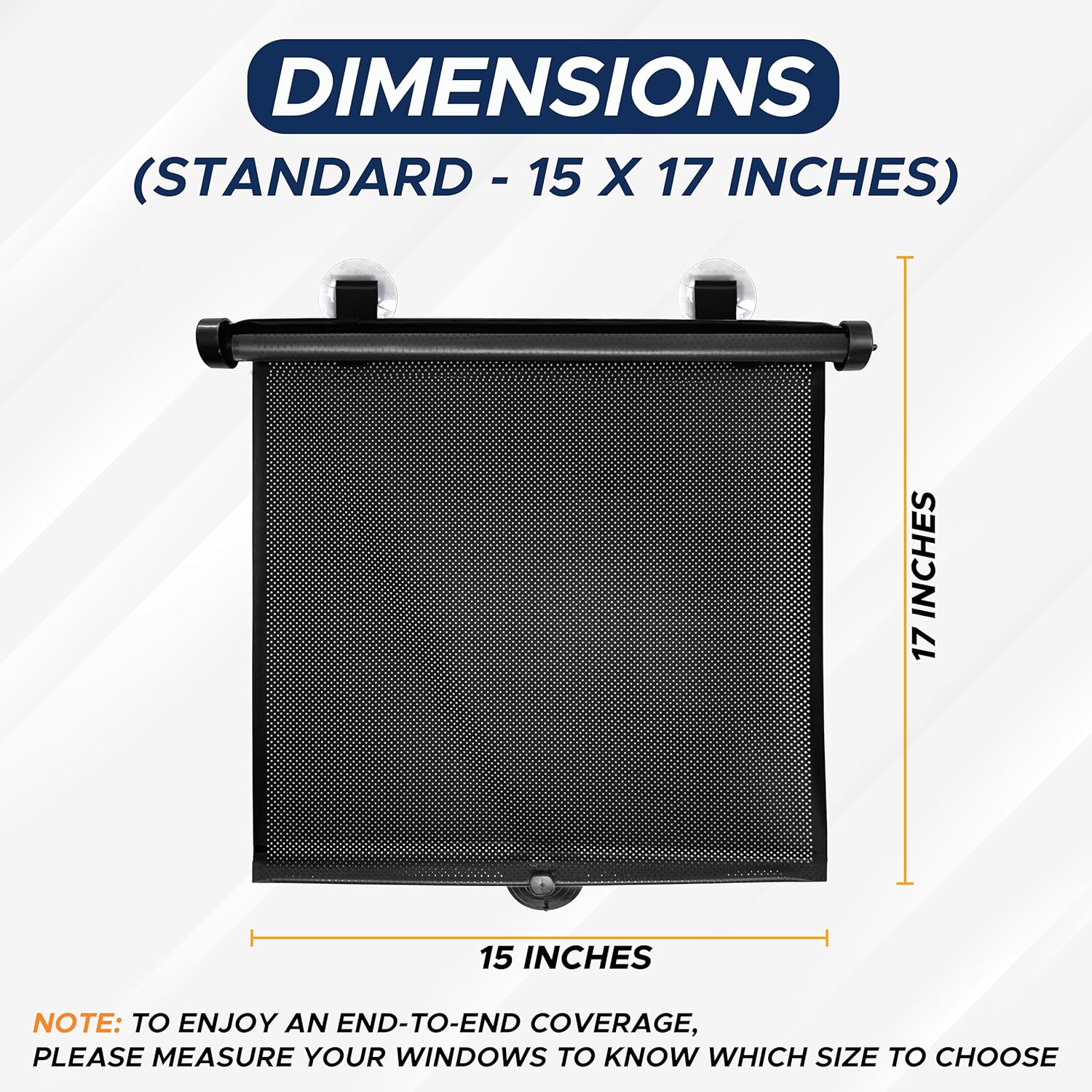 Amazing EcoNour Car Window Shades for Baby (2 Pack) - Upgraded | Shades for Side Window | Comes with Enhanced Suction Cups & Large Clips for Durability | Baby Car Accessories (15" x 17") - Image 4