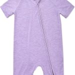 Bamboo Viscose Baby Romper 2 Way Zipper Short Sleeve Bodysuit Soft Color Baby Toddler One-Piece Summer Outfits